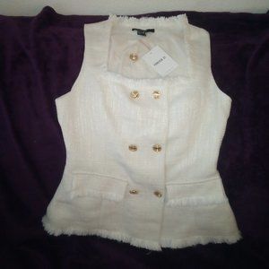 Forever 21 Twill button vest blouse